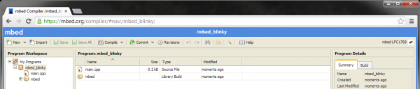 mbed blinky workspace