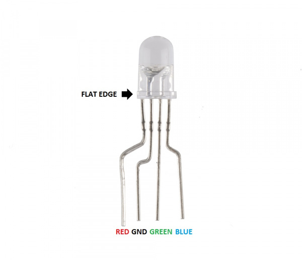 RGB LED common cathode annotated