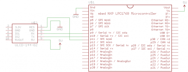 mBed 4D graphic LCD schematic