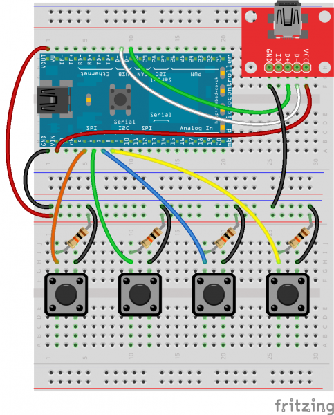 mbed USB Device fritzing