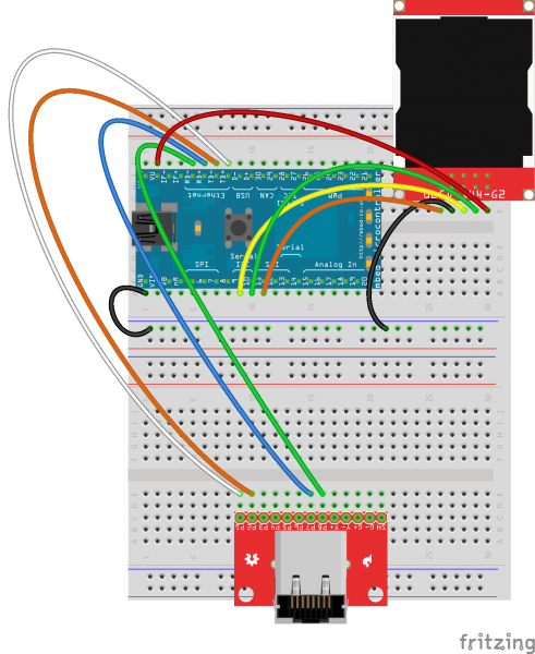 mbed Internet Clock Fritzing