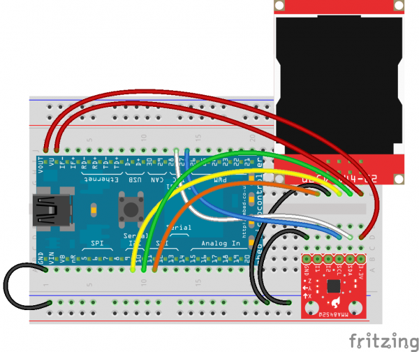 mbed 4d lcd accelerometer fritzing