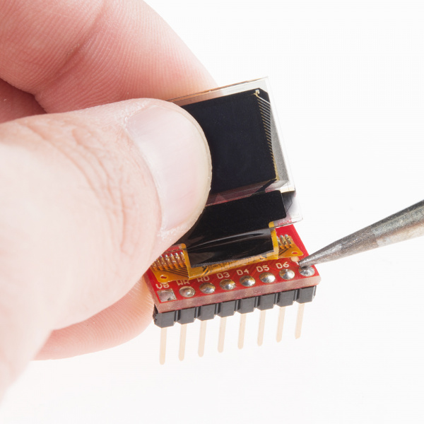 Soldering the pins under the connector