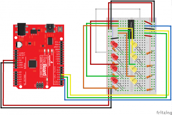 RedBoard Circuit Hook up image