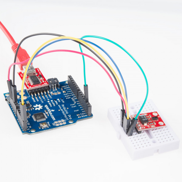 Connect FTDI breakout board to the Arduino Pro