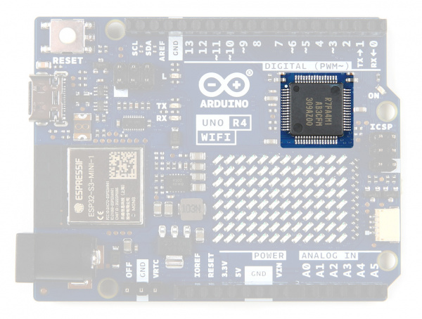 The Renesas microcontroller is highlighted