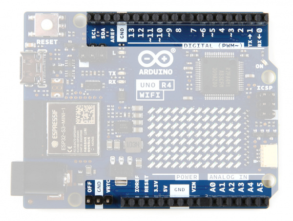 The GPIO pins are highlighted on either swide of the board