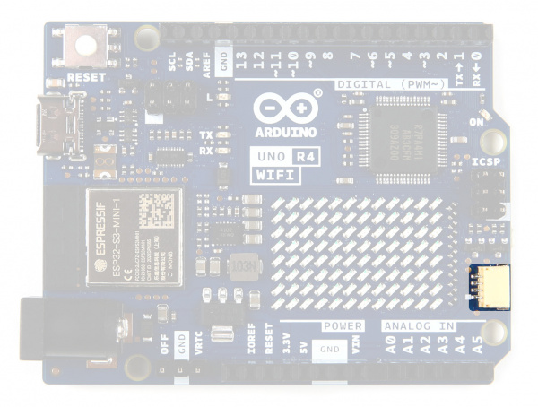 The Qwiic connector is highlighted