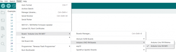 Arduino IDE Board Selection