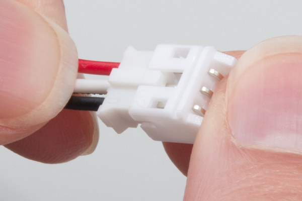 Connecting the JST connector to the PIR Sensor cable