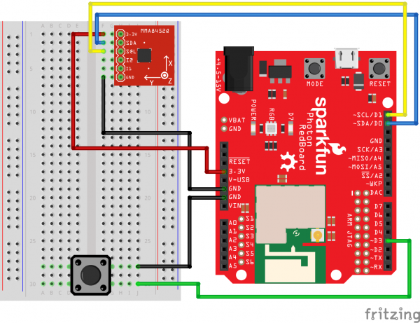 Activity Track fritzing hookup