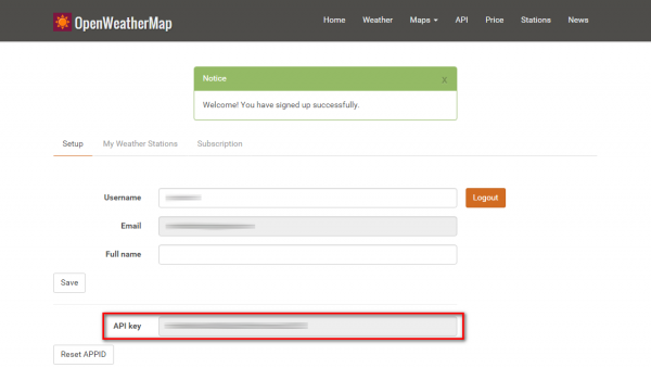 Getting an OpenWeatherMap API Key