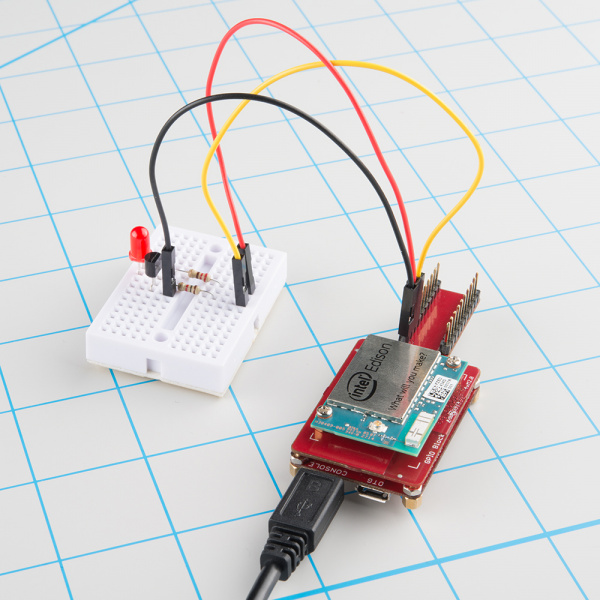 Blinking an LED using mraa on Ubilinux