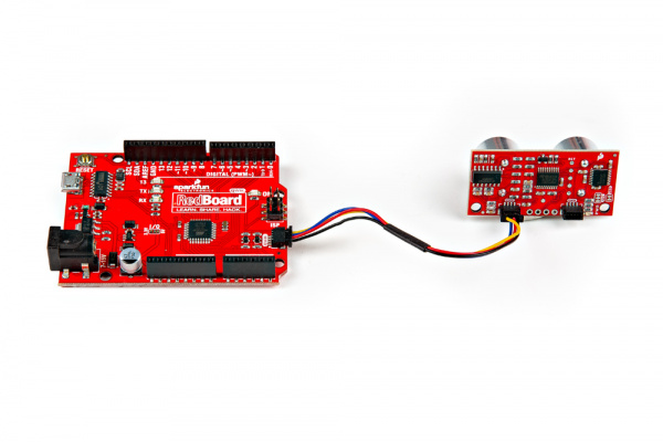 Ultrasonic Distance Sensor Connected to Programming