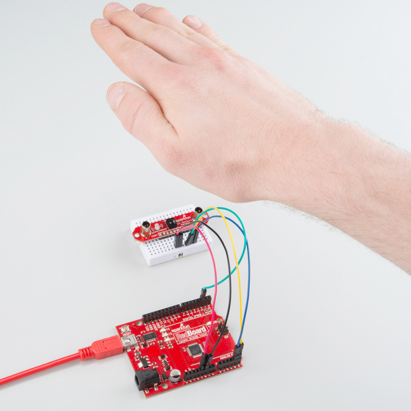 Move your hand above the ZX Sensor