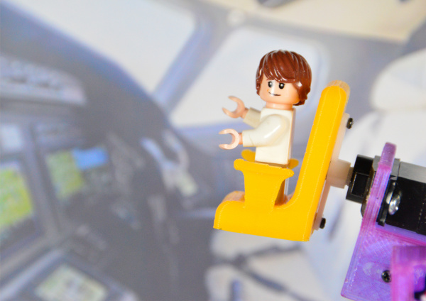 Lego Pilot in the cockpit of a Cessna Citation