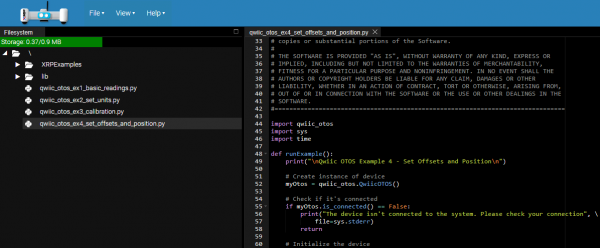 qwiic_otos_ex4_set_offsets_and_position.py XRP File Location