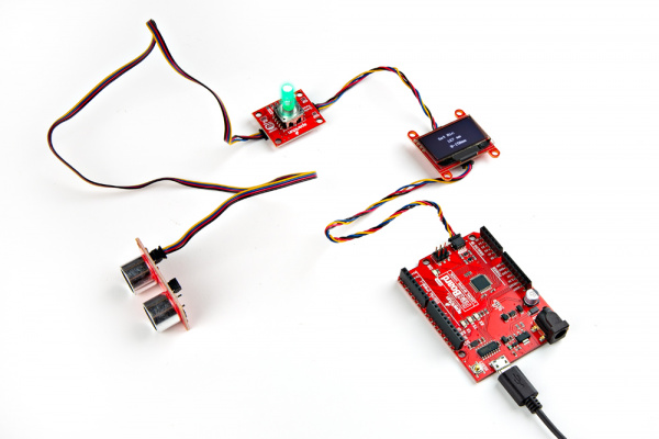 SparkFun Distance Sensor Hooked up to RedBoard