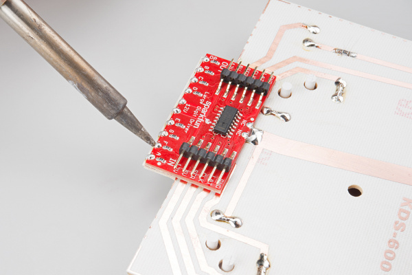 Soldering pins on HX711 Large Digit Driver