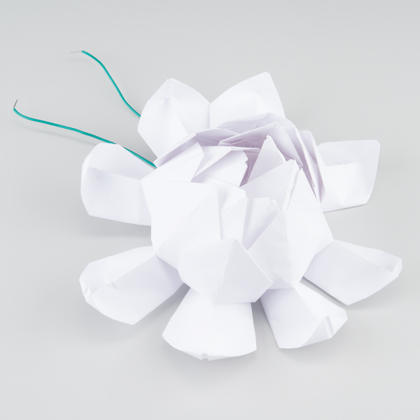 Finished origami Lotus flower