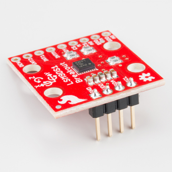 I2C and power pins soldered