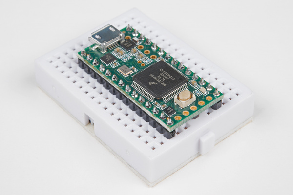 Breadboard Teensy with Headers Soldered On