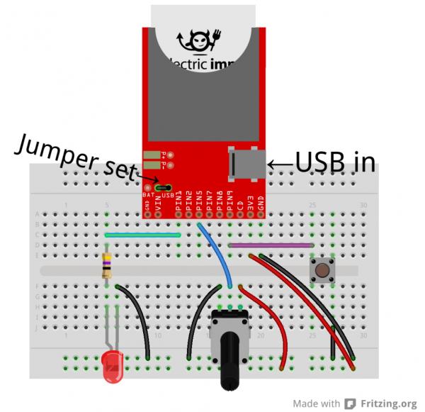 imp Fritzing for example 1