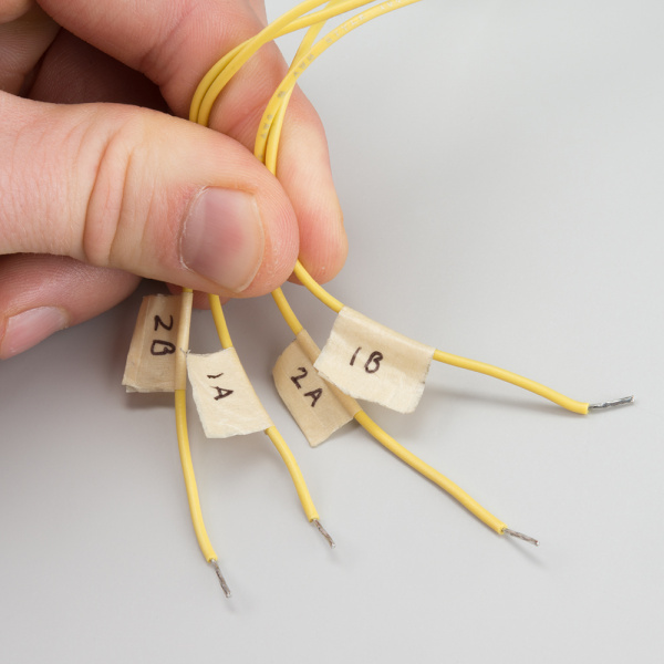 Tags on wires for limit switches