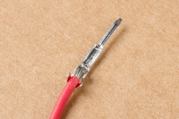 Properly Cut and Stripped Stranded Wire for a Crimp Pin