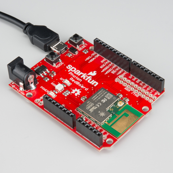 USB plugged into Photon RedBoard