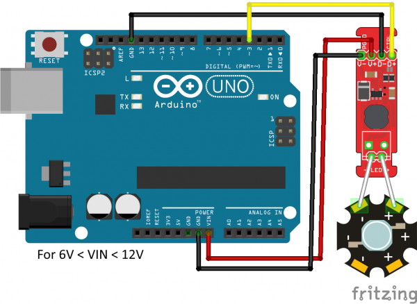Connected to Arduino Uno