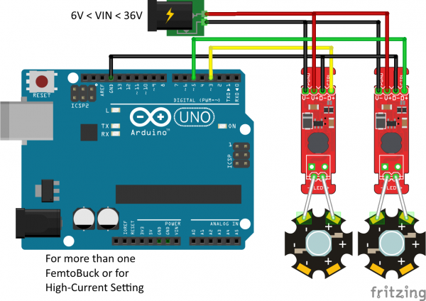 Multiple FemtoBucks or high current mode