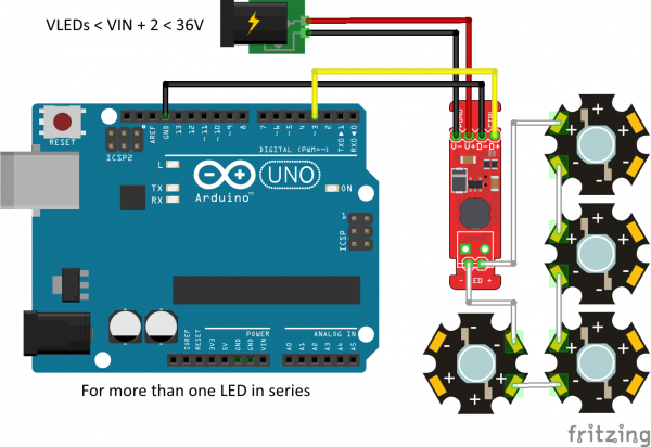 Multiple LEDs in series