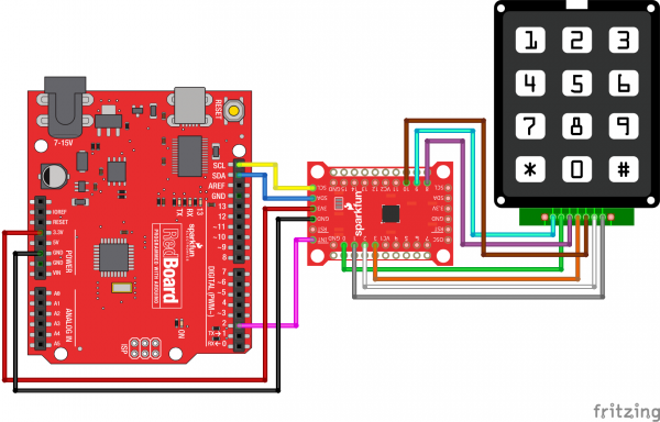 I/O Expander with Keypad Buttons