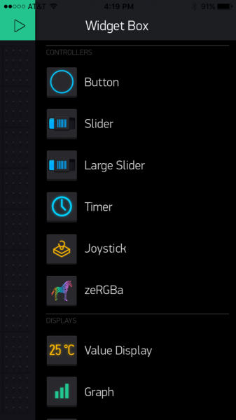 Blynk widget box