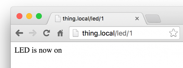 Turning an LED on in the web browser