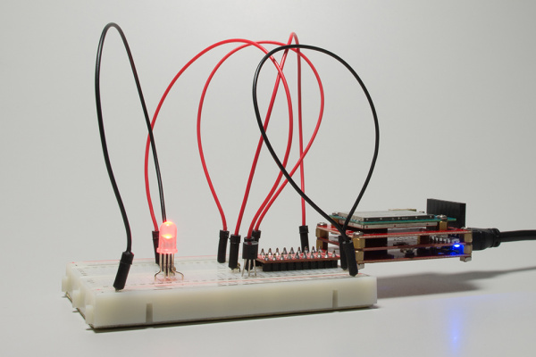 Toggle the LED connected to the Edison