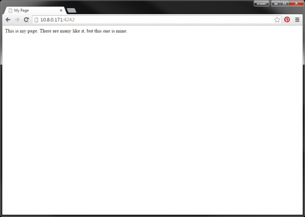 Edison hosting a web page