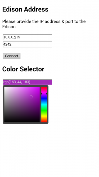 RGB color picker as a web app