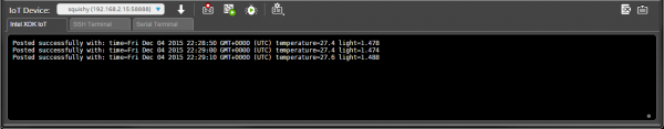 Edison successfully posting to data.sparkfun