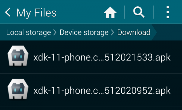 .apk in file browser