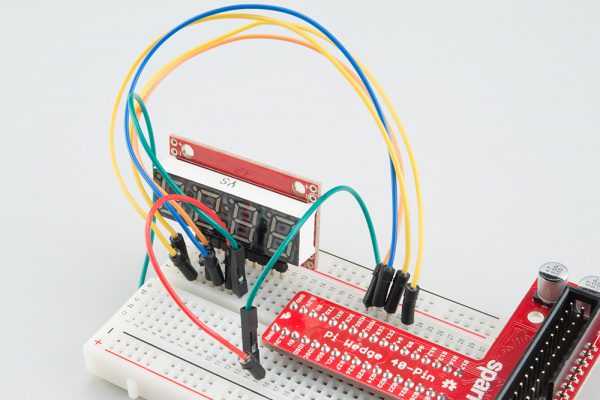 Serial Enabled 7-Segment Display Connected Via SPI to a Pi