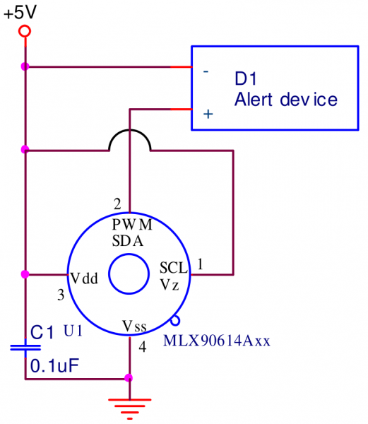 MLX90614 PWM circuit example