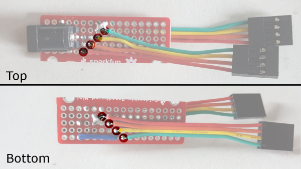 Solder each 1x4 jumper wire