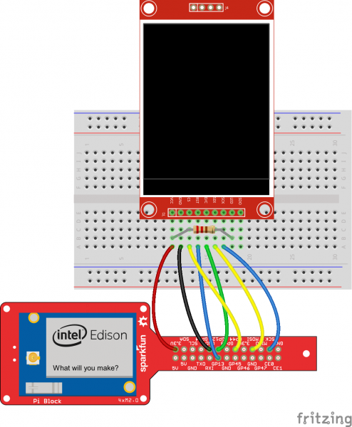 Connect the LCD to the Edison