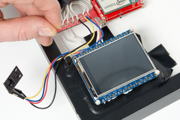 Pinning the electronics to the shadowbox