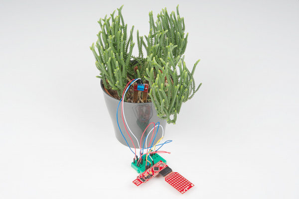 SparkFun BadgerStick and Sensor add-on kit with plant