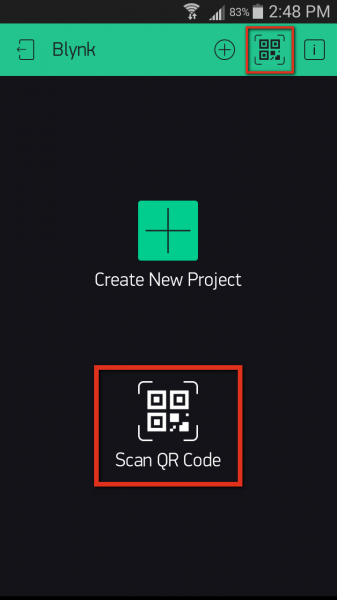 Android QR code button