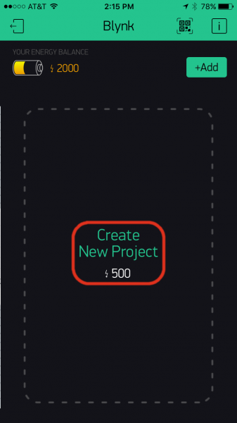 Create a Blynk Project
