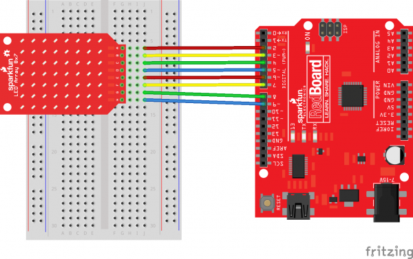 LED Array Fritzing diagram